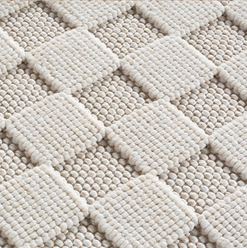 Carpettex Bouclé Teppich Schlingenflor Skandi Karo Weich