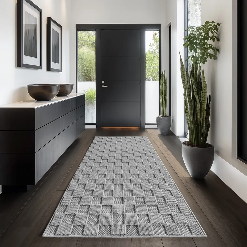 Carpettex Bouclé Teppich Schlingenflor Skandi Karo Weich