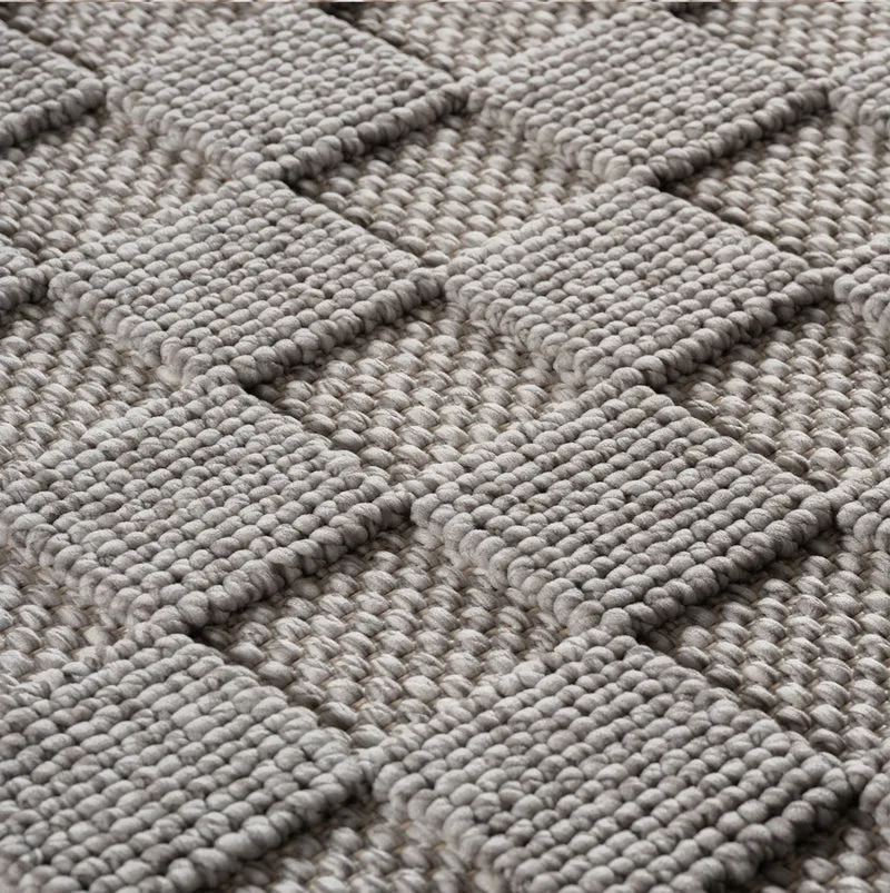 Carpettex Bouclé Teppich Schlingenflor Skandi Karo Weich