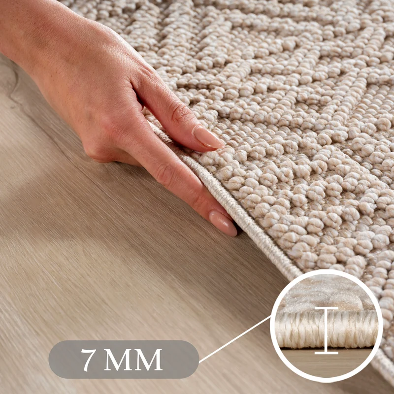 Carpettex Bouclé Teppich Schlingenflor Skandi Vintage Weich