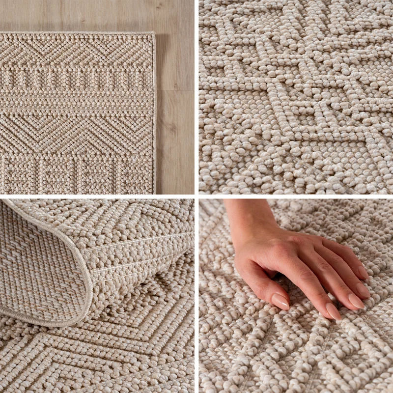 Carpettex Bouclé Teppich Schlingenflor Skandi Vintage Weich