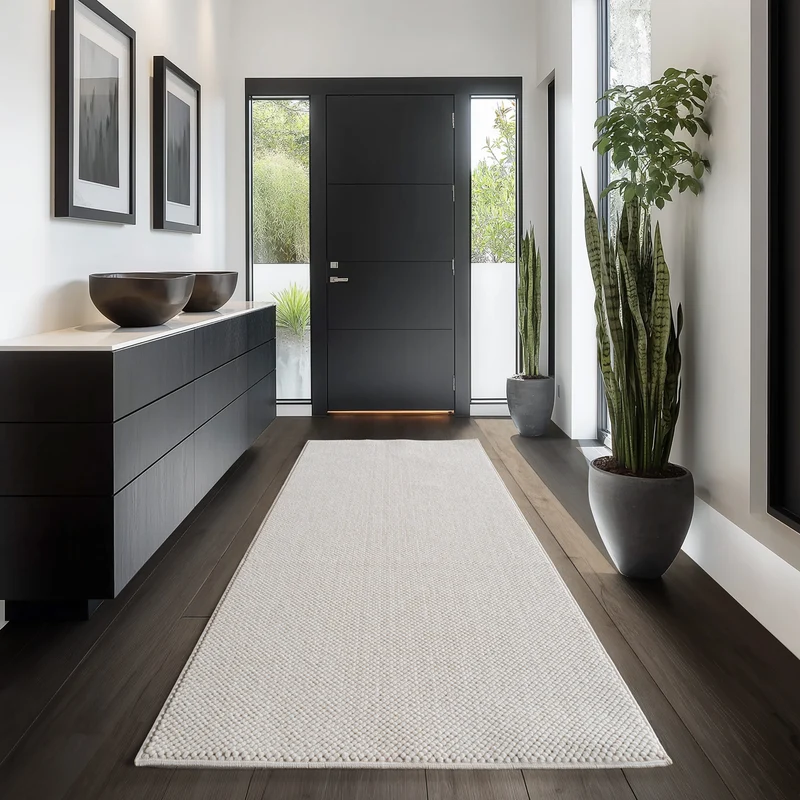 Carpettex Bouclé Teppich Schlingenflor Skandi Einfarbig Weich