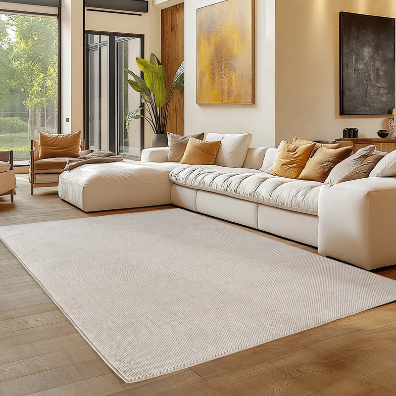 Carpettex Bouclé Teppich Schlingenflor Skandi Einfarbig Weich