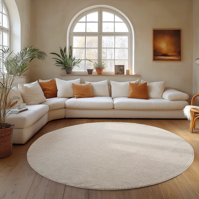 Carpettex Bouclé Teppich Schlingenflor Skandi Einfarbig Weich
