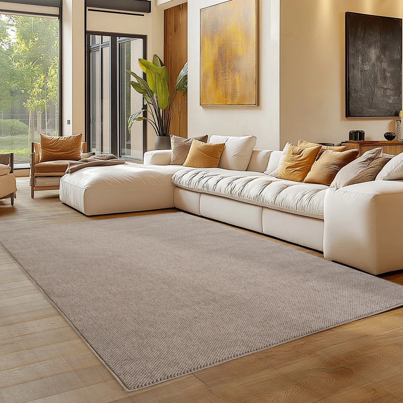 Carpettex Bouclé Teppich Schlingenflor Skandi Einfarbig Weich