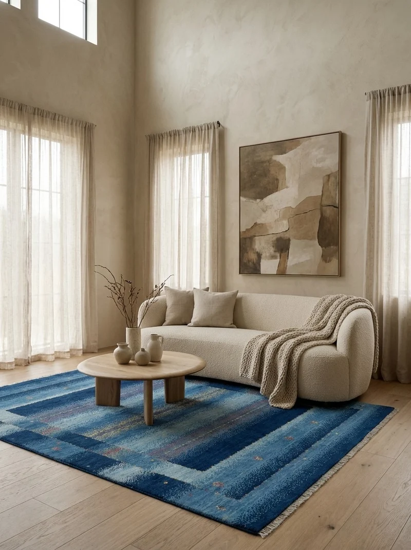 Rizbaf · Handgeknüpft – Blau, 204x149 cm