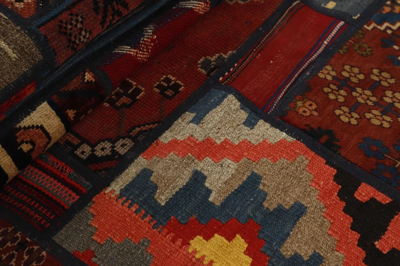 MY-RUG Teppich "Modern Patchwork " Geometrische Muster, Handgeknüpft