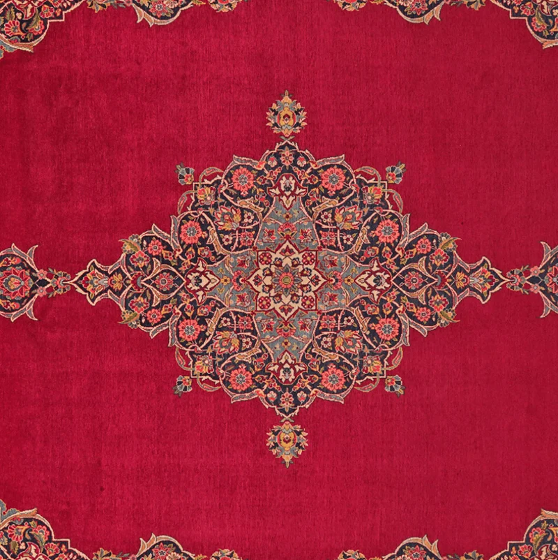 Kashan · Handgeknüpft – Rot, 382x271 cm
