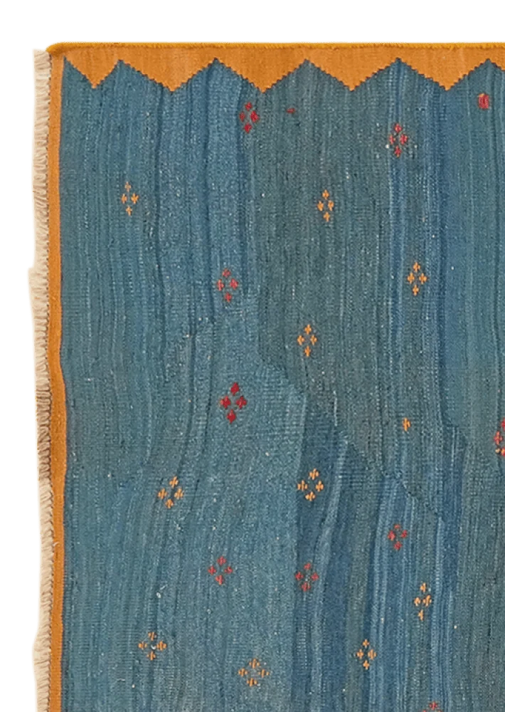 Kelim Gashgai · Handgewebt – Blau, 205x97 cm