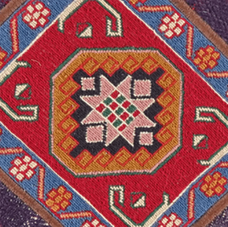 Kelim Pouf · Handgefertigt – Bunt, 47x47 cm