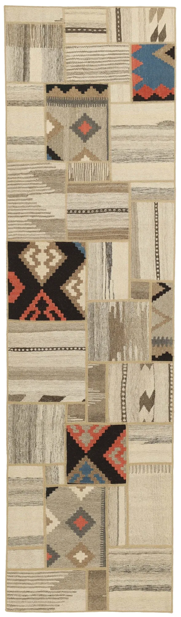 MY-RUG Teppich "Modern Patchwork " Geometrische Muster, Handgeknüpft