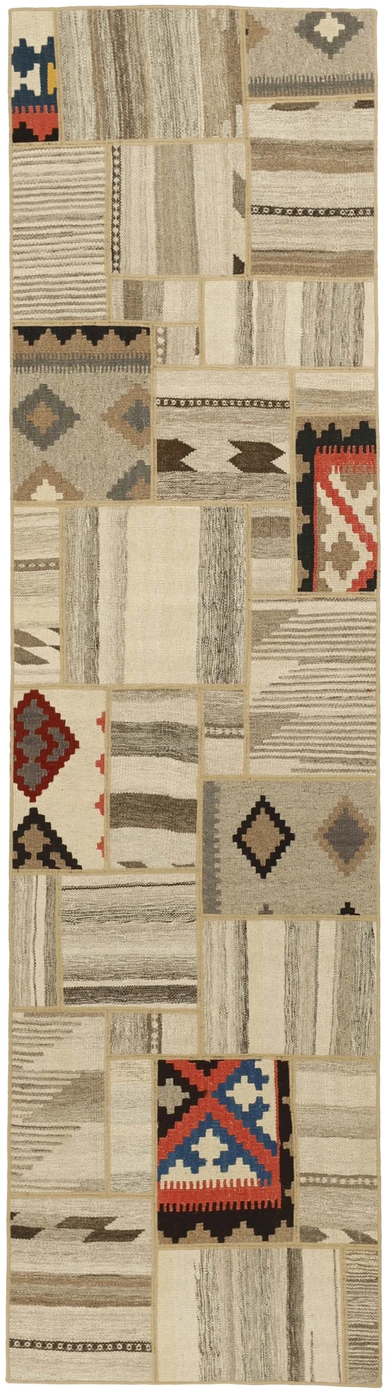 MY-RUG Teppich "Modern Patchwork " Geometrische Muster, Handgeknüpft