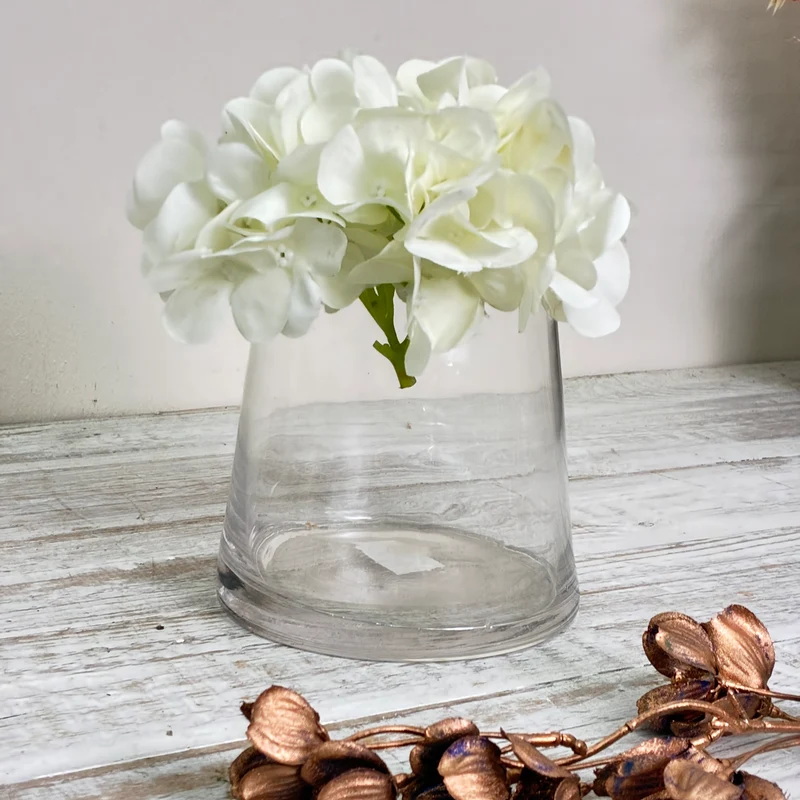 Teelichthalter Windlicht Blumentopf Übertopf Glas Becherform Klarglas Gebraucht