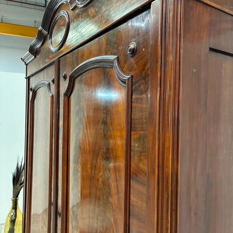 Großer Kleiderschrank Massivholz Biedermeier Barock Antik Braun Schrank Gebraucht