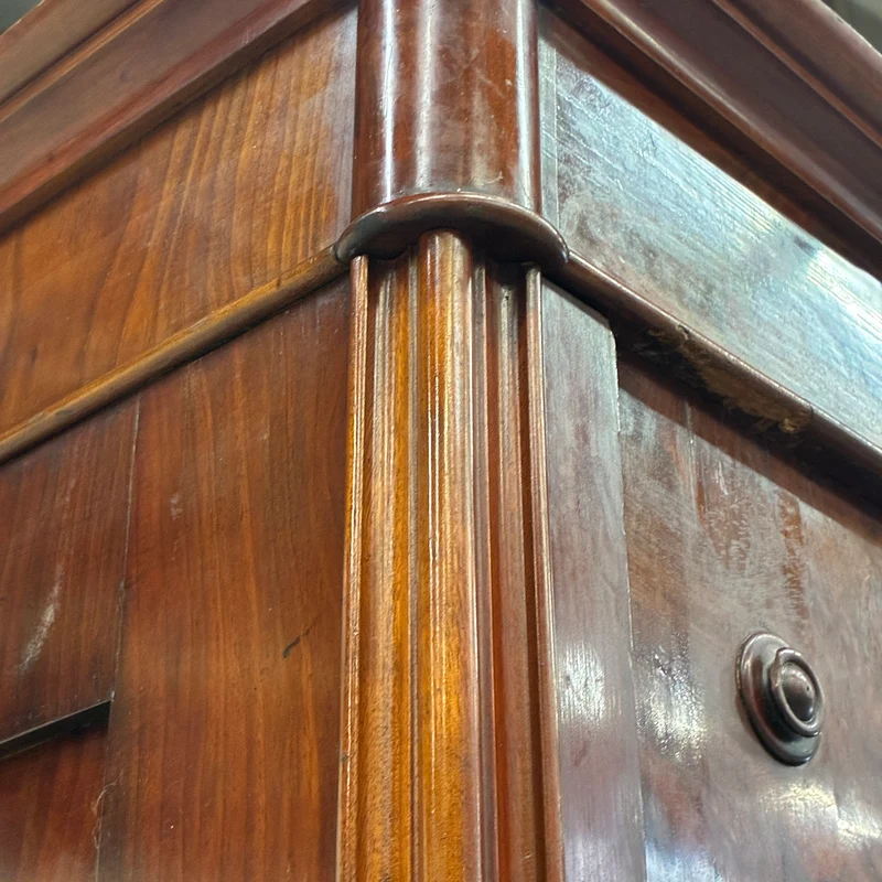 Großer Kleiderschrank Massivholz Biedermeier Barock Antik Braun Schrank Gebraucht