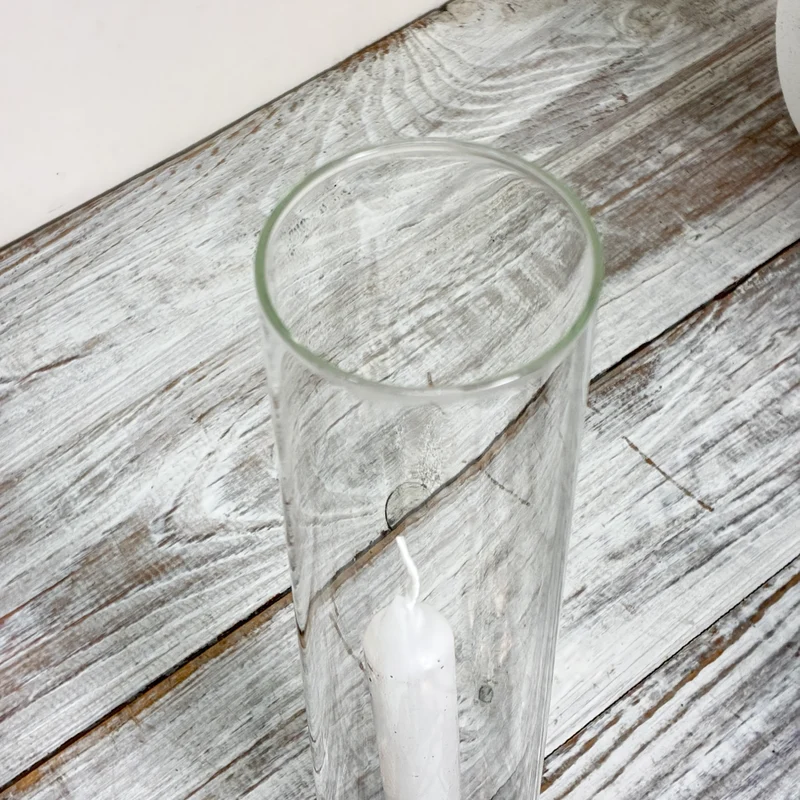 Glasvase Zylindervase Tischvase Klarglas Transparent Vase Gebraucht