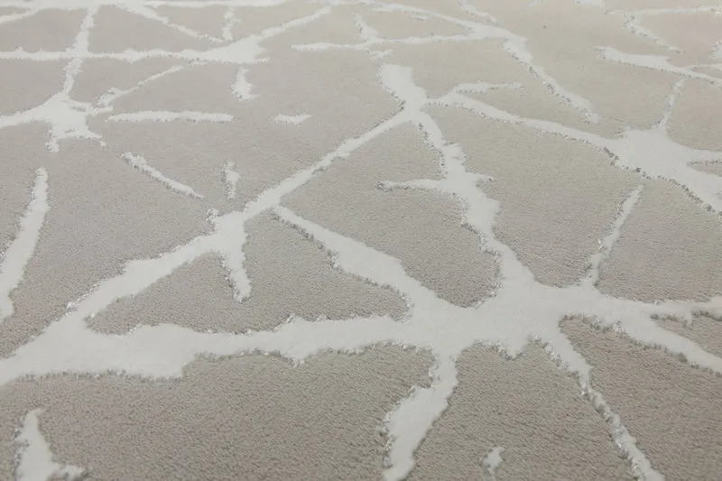 160x230 Teppich Wohnzimmer Creme Weiß