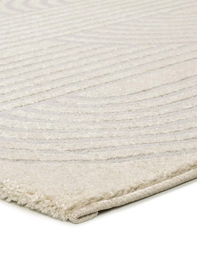 Alfombra geométrica con relieve Baresa 12963 Plata