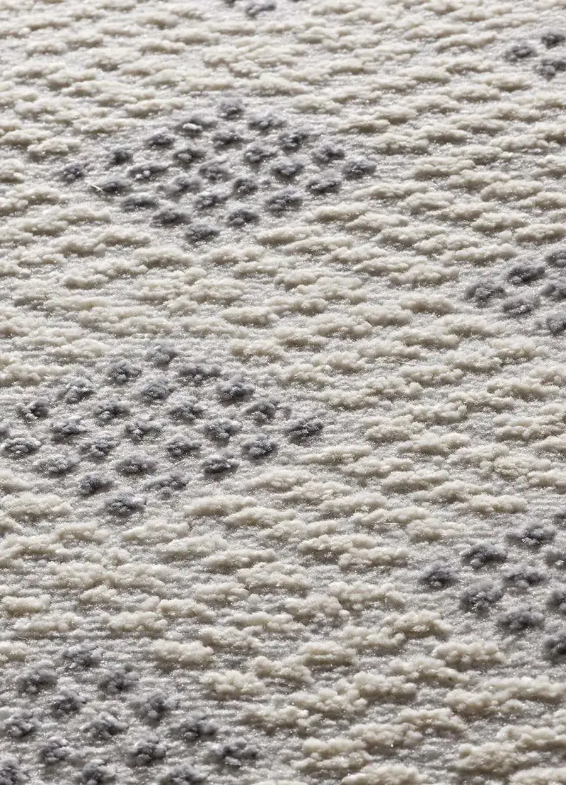 Alfombra geométrica con relieve Baresa 12951 Plata