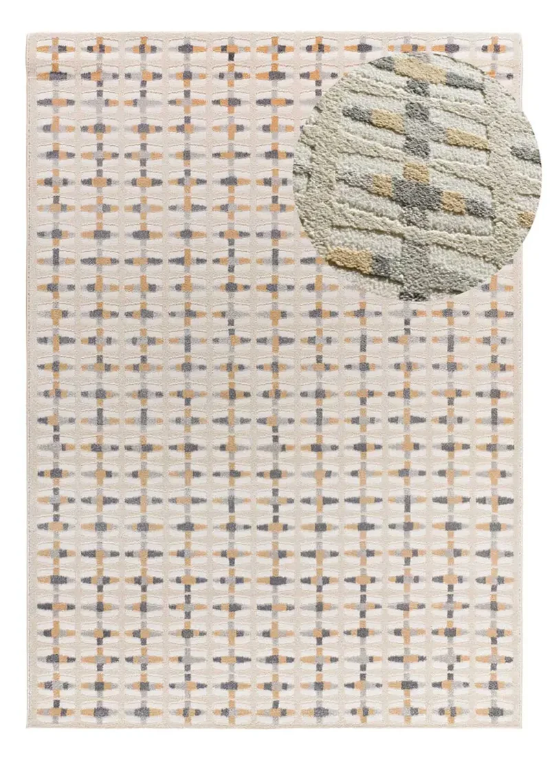Alfombra geométrica con relieve Baresa 12949 Multicolor