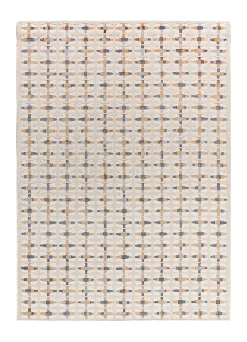 Alfombra geométrica con relieve Baresa 12949 Multicolor