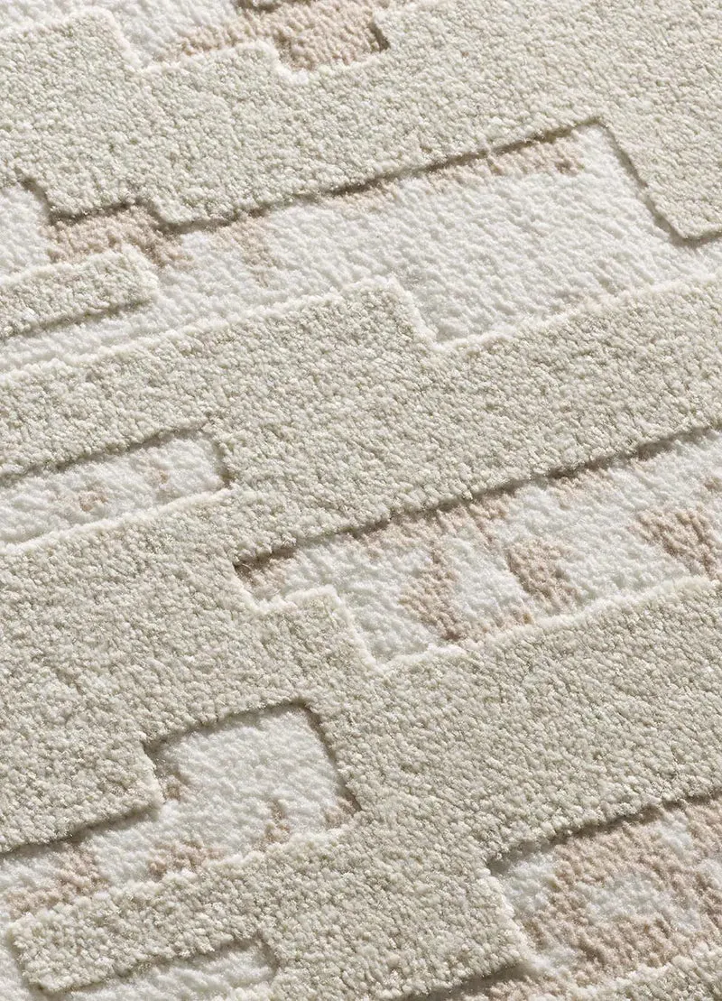 Alfombra abstracta con relieve Baresa 12946 Beige