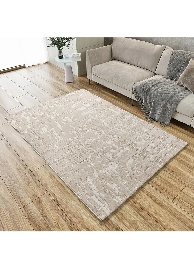 Alfombra abstracta con relieve Baresa 12946 Beige