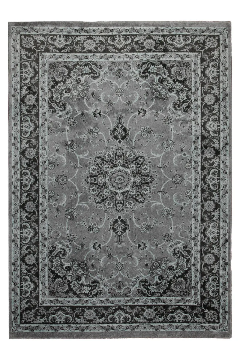 Teppich 160x230 Wohnzimmer Grau Schwarz