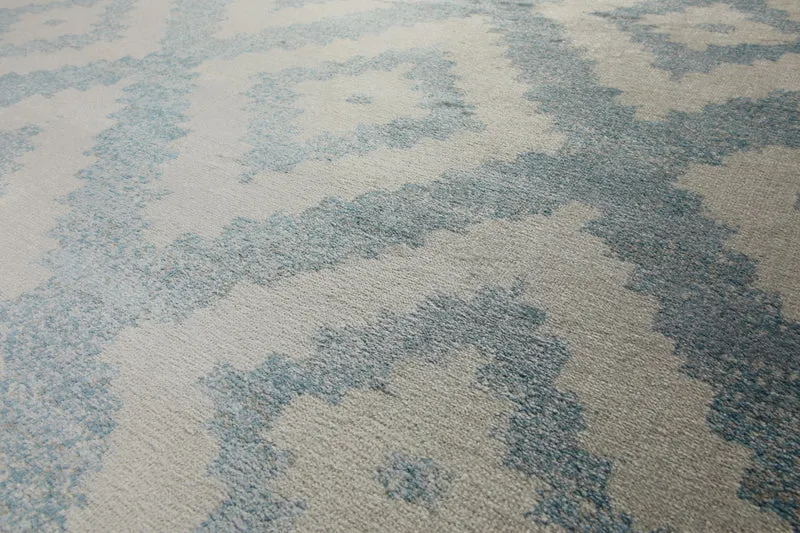 Teppich 160x230 Wohnzimmer Grau Blau Muster