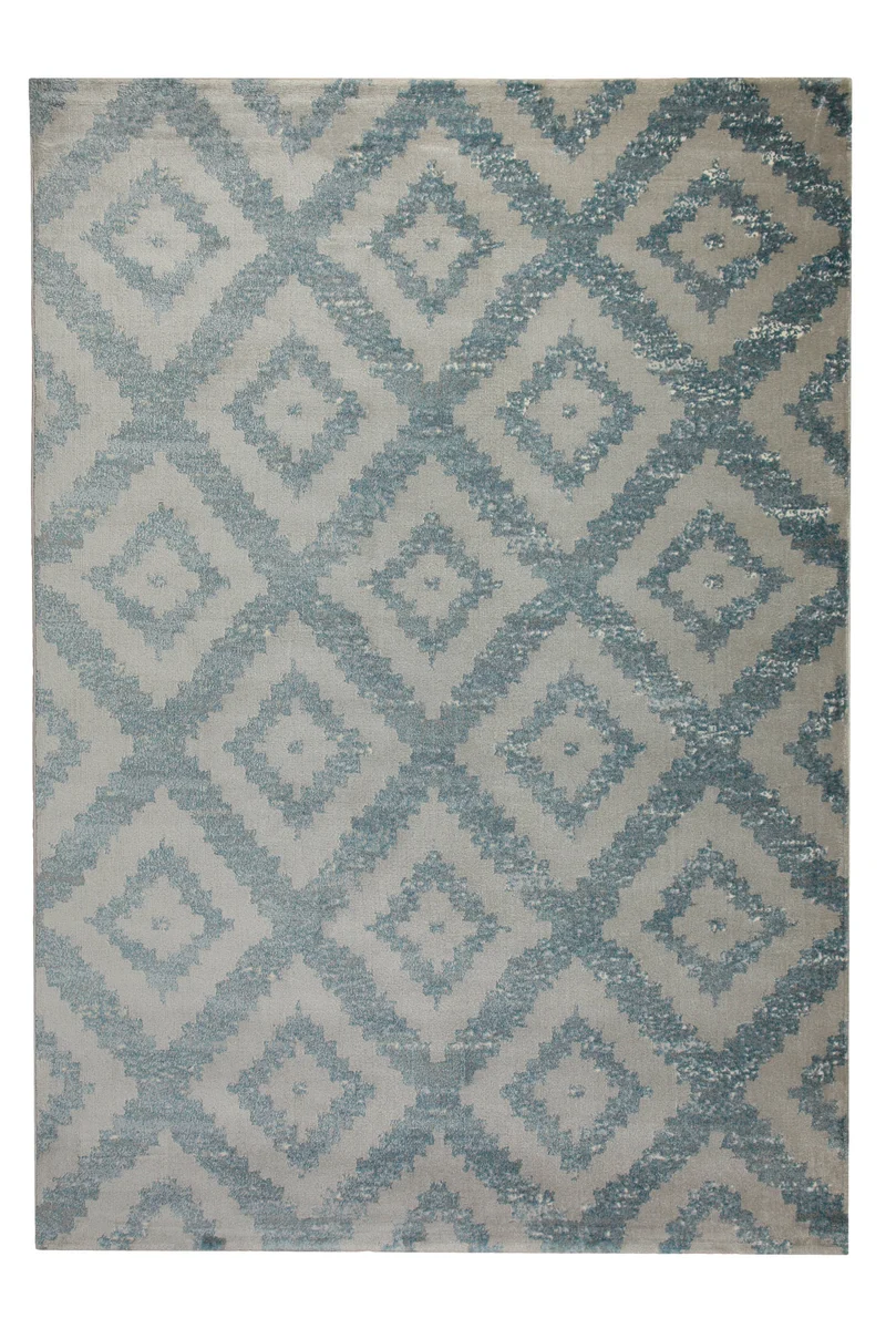 Teppich 160x230 Wohnzimmer Grau Blau