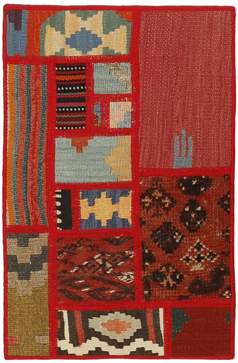 MY-RUG Teppich "Modern Patchwork " Geometrische Muster, Handgeknüpft