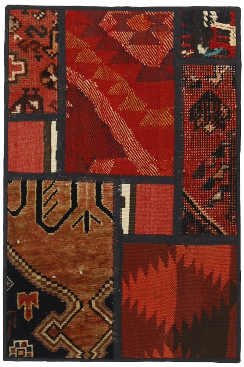 MY-RUG Teppich "Modern Patchwork " Geometrische Muster, Handgeknüpft