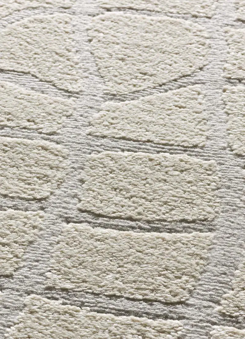 Alfombra moderna con relieve Baresa 12941 Plata