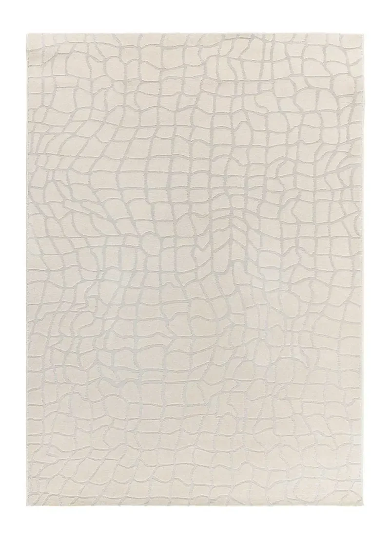 Alfombra moderna con relieve Baresa 12941 Plata
