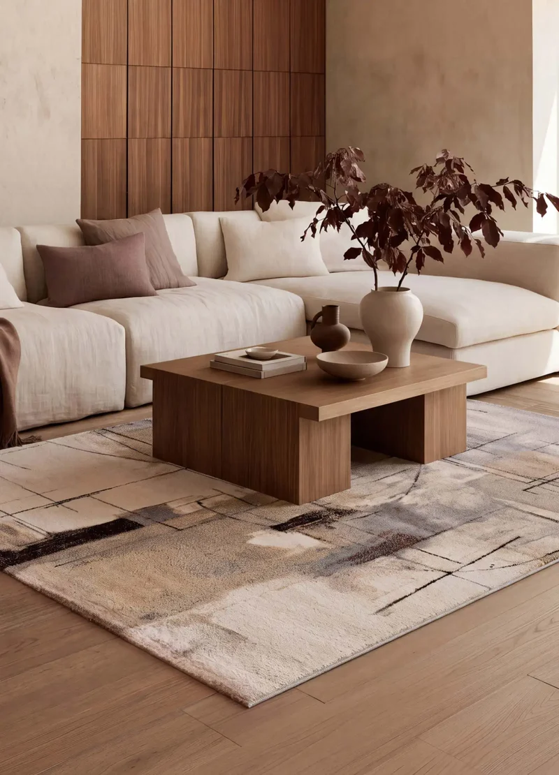 Alfombra abstracta Beruti 12921 Beige