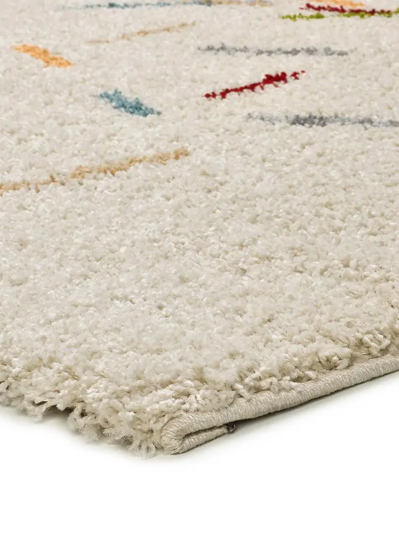 Alfombra shaggy geométrica multicolor Bremen 8825