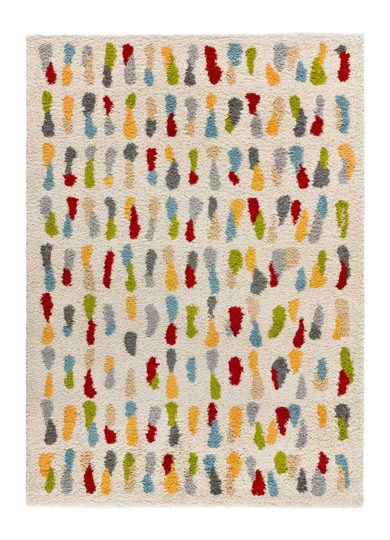 Alfombra shaggy geométrica Bremen 8822 Multicolor