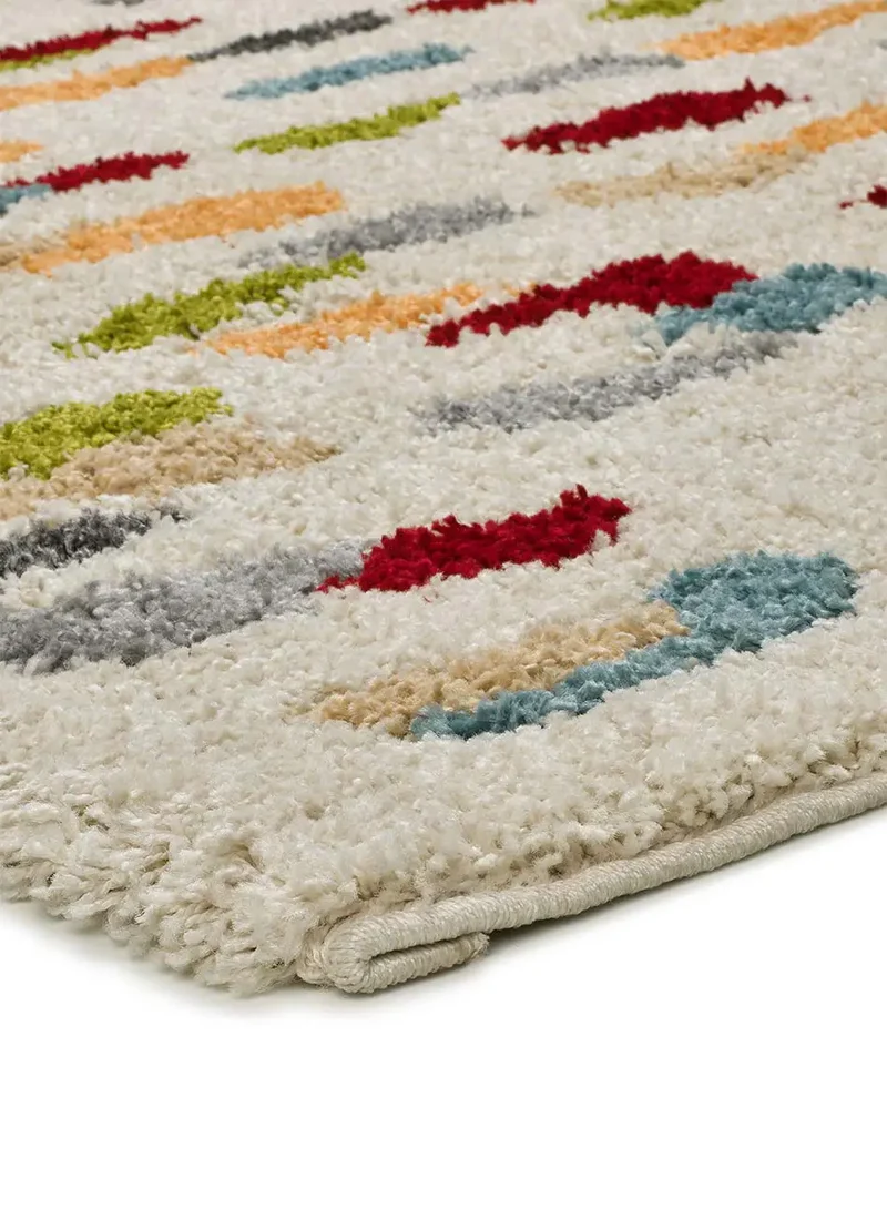 Alfombra shaggy geométrica Bremen 8822 Multicolor