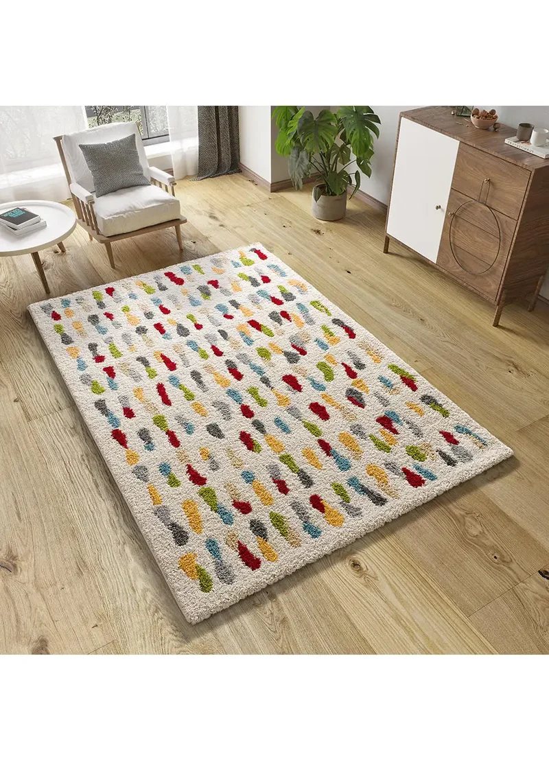 Alfombra shaggy geométrica Bremen 8822 Multicolor