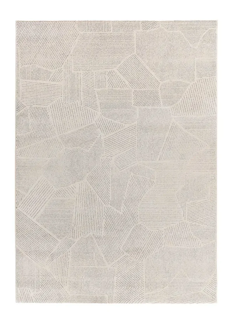 Alfombra abstracta Porto 12919 Plata