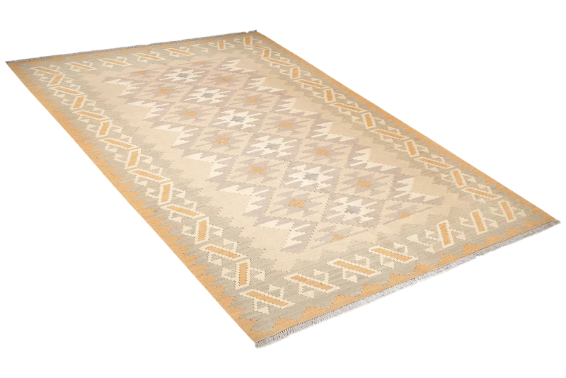Kelim Gashgai · Handgewebt – Beige, 240x172 cm