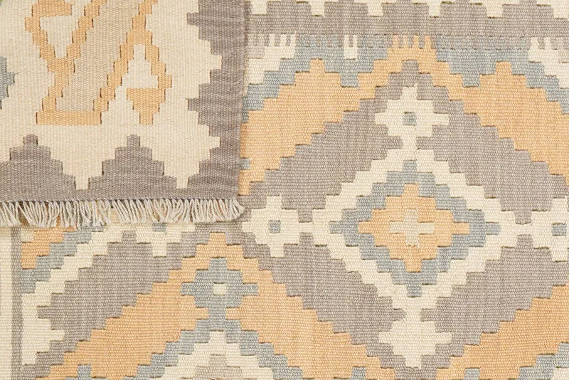 Kelim Gashgai · Handgewebt – Grau, 170x125 cm