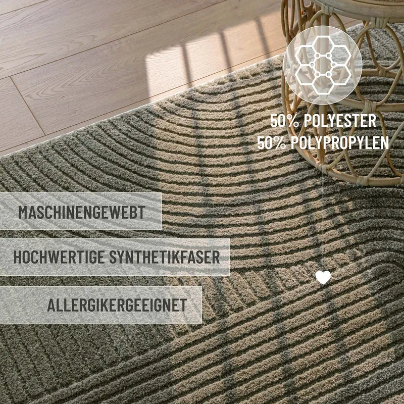 Kurzflorteppich Oliv Grün "Bolen" WECONhome