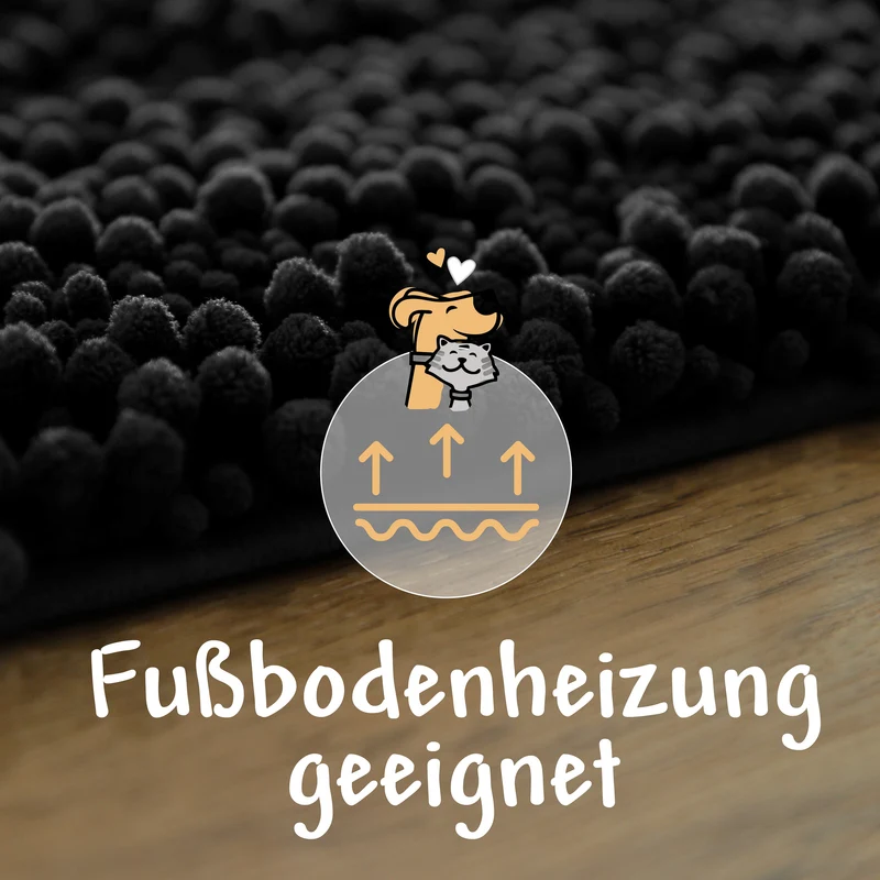 Waschbarer Haustierteppich für Hunde & Katzen Schwarz "Cooper" carPETS
