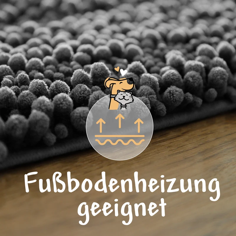 Waschbarer Haustierteppich für Hunde & Katzen Grau "Cooper" carPETS