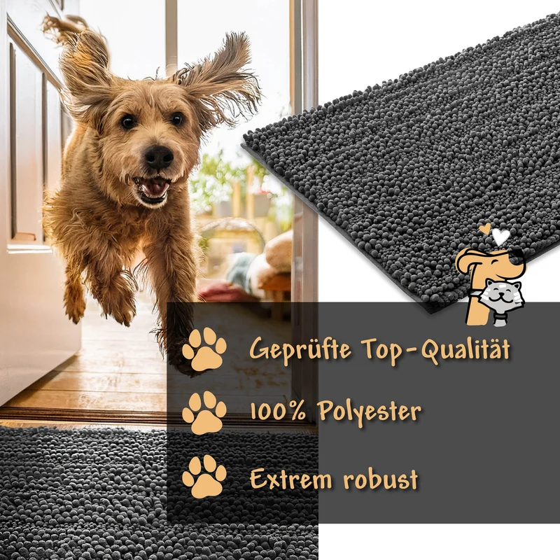 Waschbarer Haustierteppich für Hunde & Katzen Grau "Cooper" carPETS