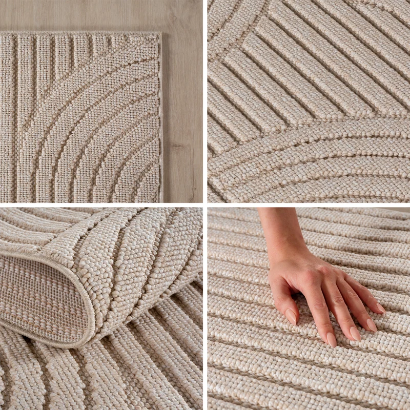 Carpettex Bouclé Teppich Schlingenflor Skandi Boho Weich