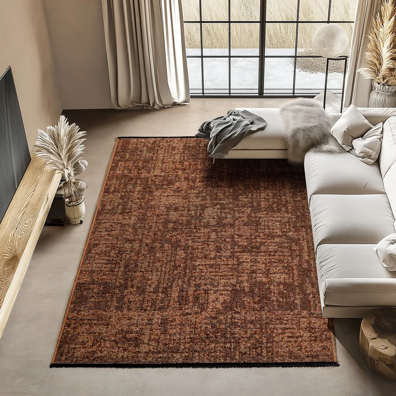 Carpettex Baumwollteppich Vintage Kelim Boho Rutschfest Waschbar