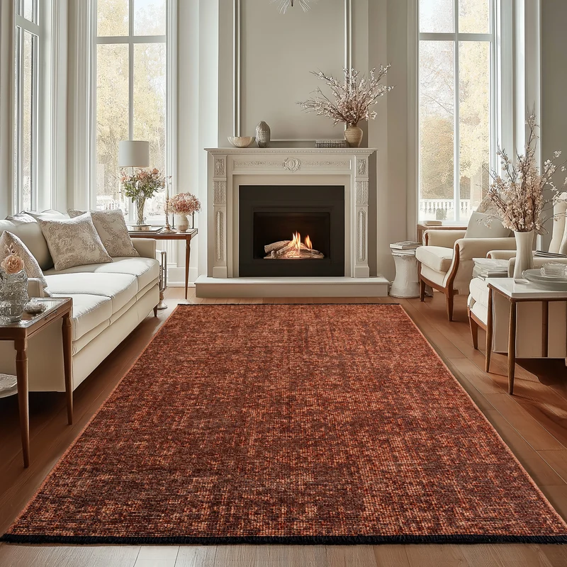 Carpettex Baumwollteppich Vintage Kelim Boho Rutschfest Waschbar