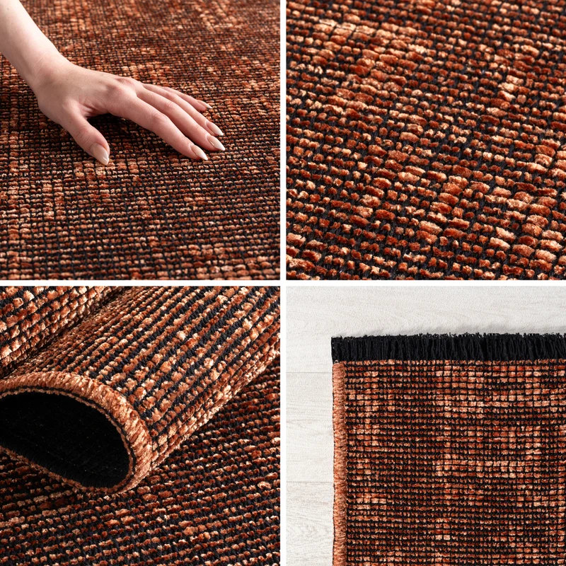 Carpettex Baumwollteppich Vintage Kelim Boho Rutschfest Waschbar